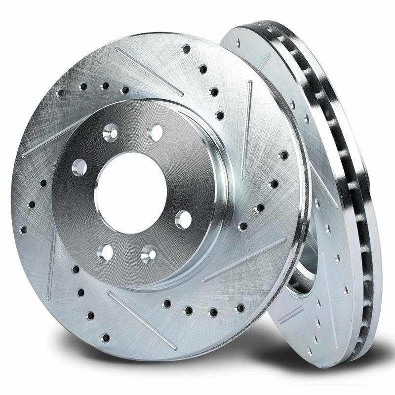 Front Drilled Brake Rotors for Hyundai Accent Kia Rio Rio5 2006-2011