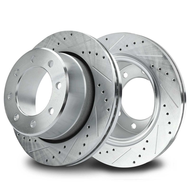 Rear Drilled Disc Brake Rotors for Dodge Ram 2500 09-10 Ram 3500 Ram 1500/2500
