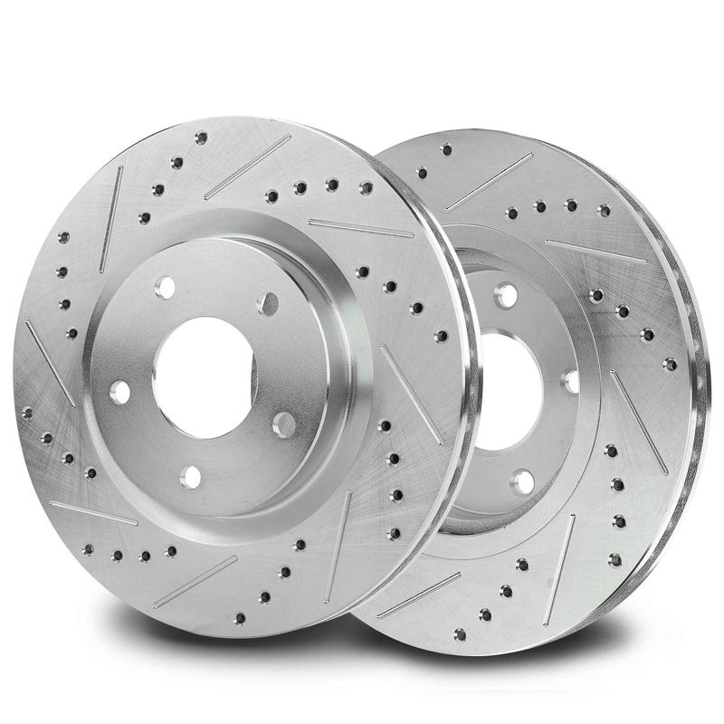 Front Drilled Disc Brake Rotors for Nissan Rogue 08-17 Rogue Select Sentra 07-12
