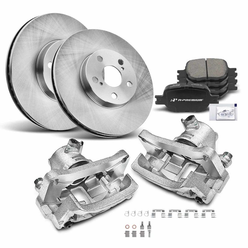 8x Rear Disc Brake Rotors & Pad + Brake Caliper for Toyota 4Runner 03-09 Lexus