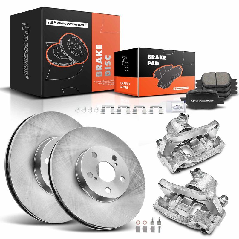 8x Rear Disc Brake Rotors & Pad + Brake Caliper for Toyota 4Runner 03-09 Lexus