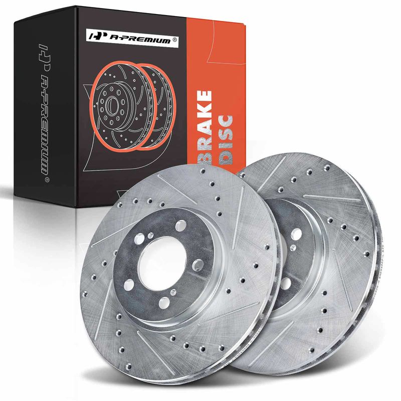 Front Drilled Brake Rotors for Ford Taurus Thunderbird Lincoln Mark VIII Mercury