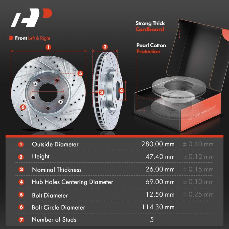 Front & Rear Drilled Rotors & Ceramic Brake Pads for Kia Forte Koup 10-13 Forte5
