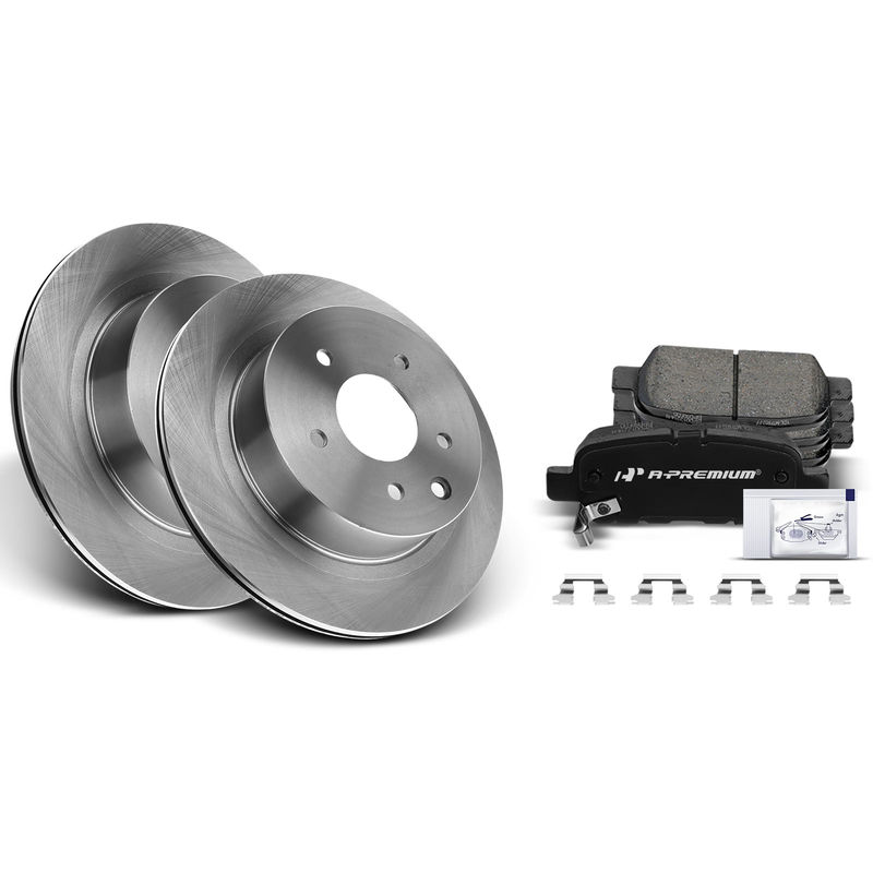 Rear Disc Brake Rotors & Ceramic Brake Pads for INFINITI G35 03-05 Nissan 350Z