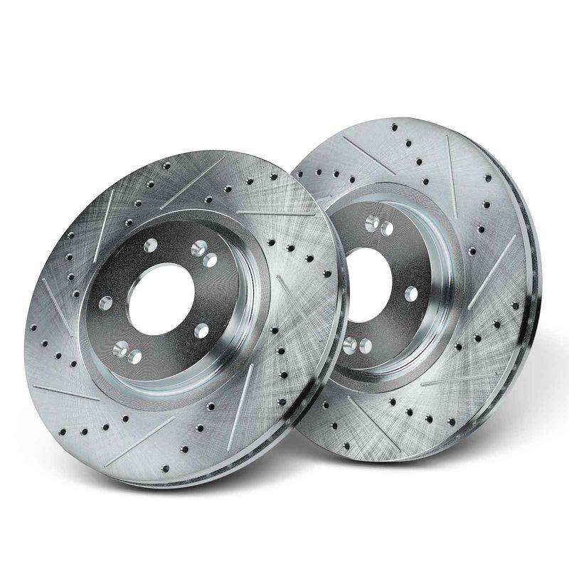 Front Drilled Brake Rotors for Hyundai Santa Fe 2013-2020 Kia Sorento