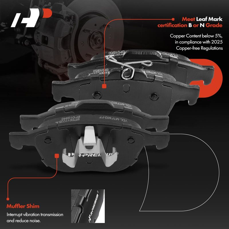 Front & Rear Disc Brake Rotors & Ceramic Brake Pads for Mazda 3 05-13 2.3L 2.5L