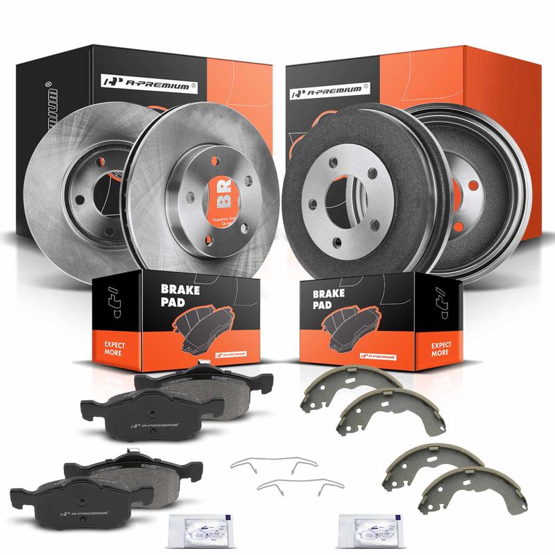 Front & Rear Brake Rotors & Brake Pads & Brake Drums & Brake Shoes for Ford Escape