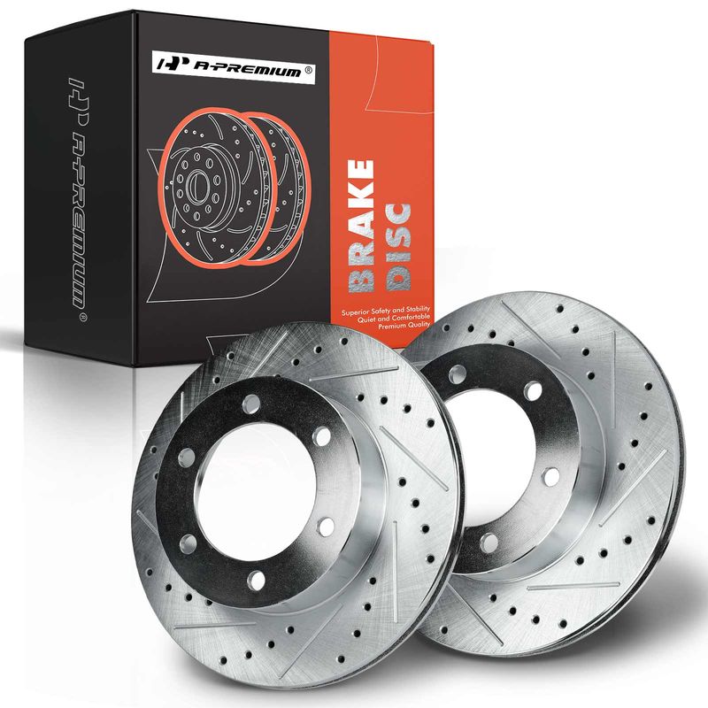 Front Drilled Brake Rotors for Toyota 4Runner 1996-2002 Tacoma 1995-2004