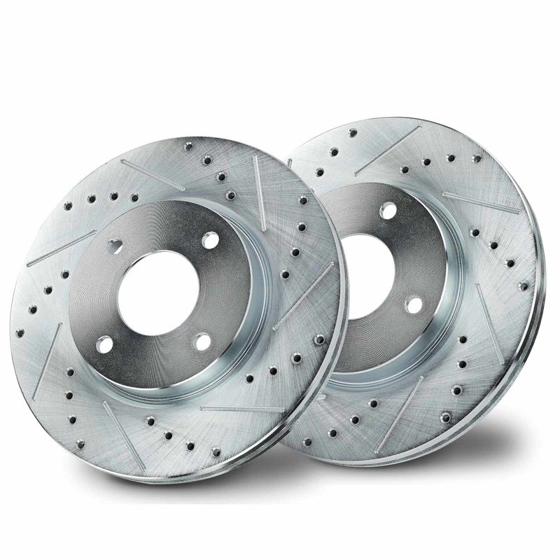 Front Drilled Brake Rotors for Nissan Cube 09-14 Nissan Sentra Versa 07-12