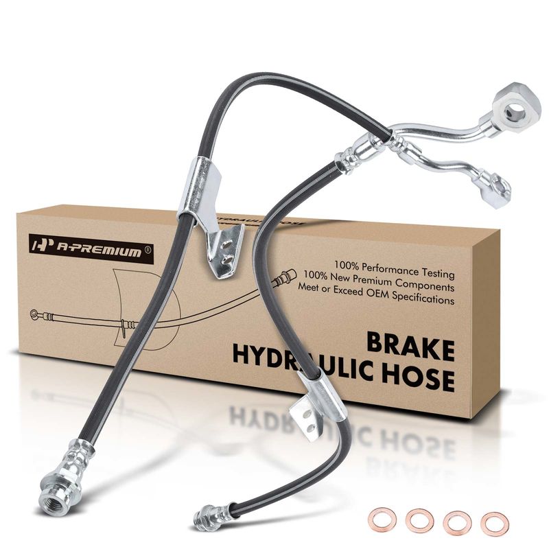 2Pcs Front Brake Hydraulic Hose for Chevrolet Tahoe 1995-2000 GMC C2500 Yukon