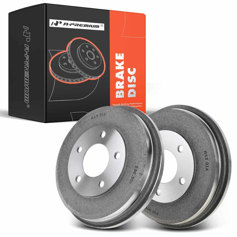 2x Rear Brake Drum for Ford Escape 01-07 Mazda Tribute 01-06 Mercury Mariner