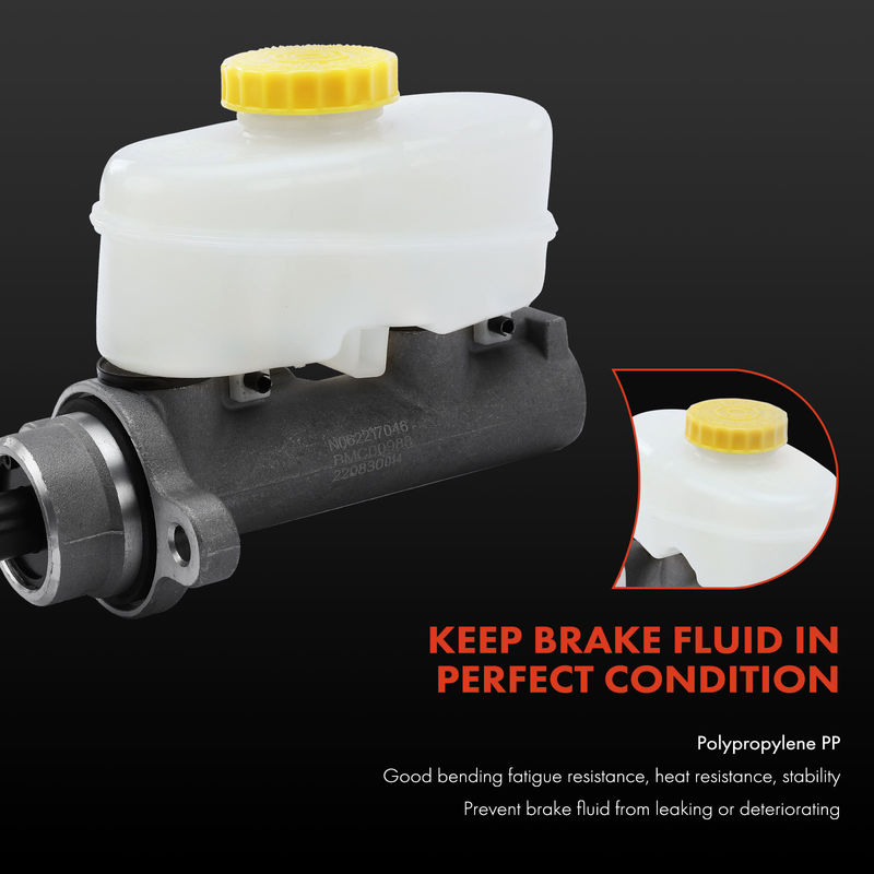 Brake Master Cylinder with Reservoir for Jeep Wrangler 1995 L6 4.0L 1 In.