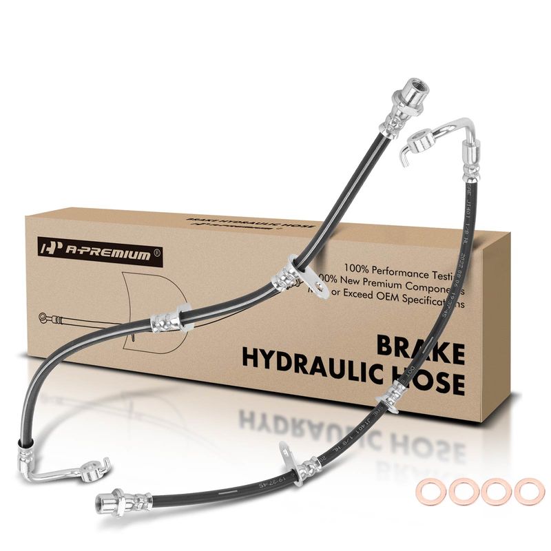2Pcs Front Brake Hydraulic Hose for Toyota Tacoma 1995-2004 2.4 L 2.7L 3.4L