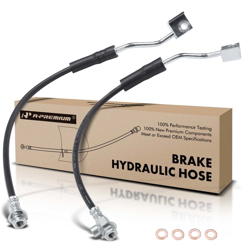 2Pcs Front Brake Hydraulic Hose for Ford F-150 1990-1996 Bronco 1990-1992