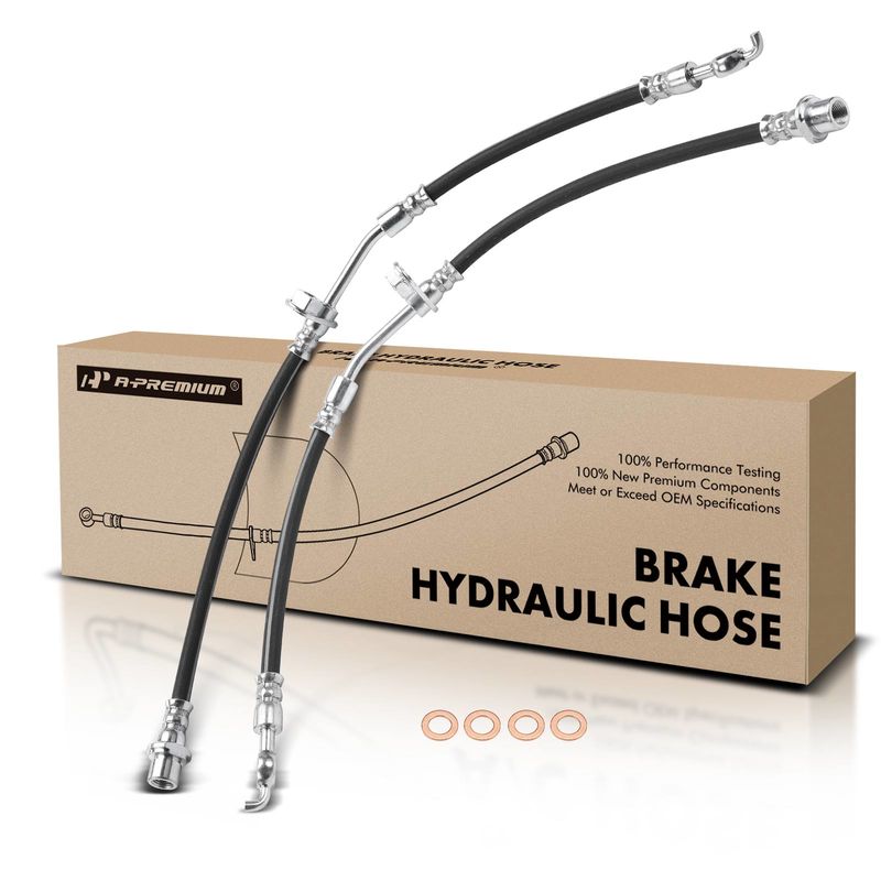 2Pcs Front Brake Hydraulic Hose for Toyota Yaris 2006-2013 Prius C Scion xD