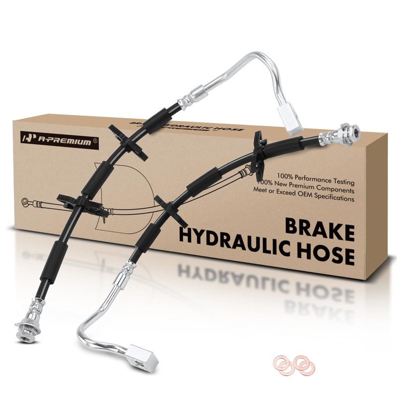 2Pcs Front Brake Hydraulic Hose for Ford F-150 2004-2005 Lobo 2005