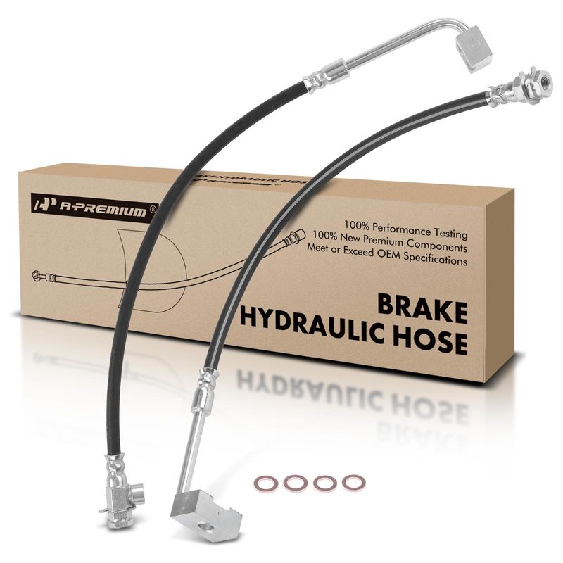 2Pcs Front Brake Hydraulic Hose for Ford F-250 F-350 1990-1994