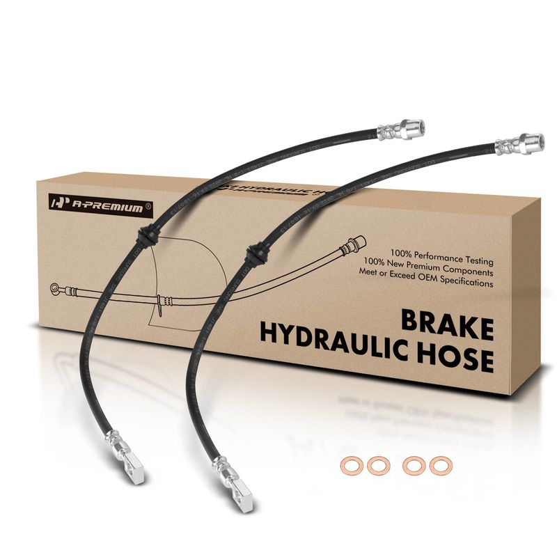 2Pcs Front Brake Hydraulic Hose for Mini Cooper 2002-2008 L4 1.6L