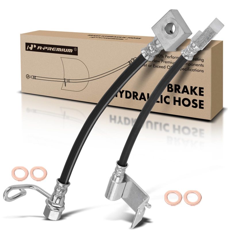 2Pcs Rear Outer Brake Hydraulic Hose for Ford F-250 F-350 Super Duty 05-10 SRW
