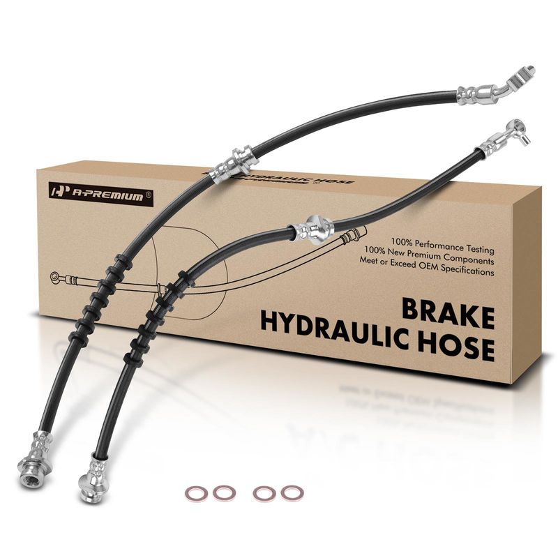2Pcs Front Brake Hydraulic Hose for Nissan Altima 2002-2005 Maxima 2004-2008