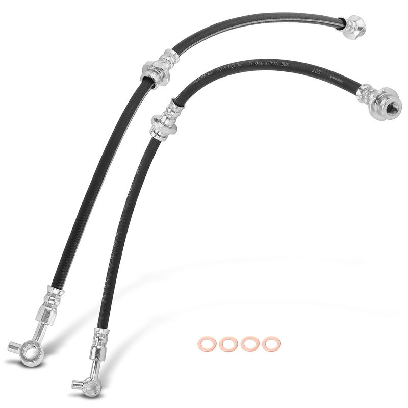 2Pcs Front Brake Hydraulic Hose for Nissan Maxima 2009-2014 V6 3.5L