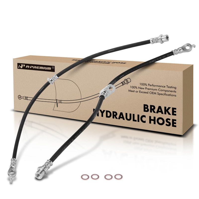 2Pcs Front Brake Hydraulic Hose for Toyota Corolla 2003-2008 Prius 2004-2009