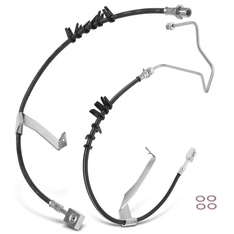 2Pcs Front Brake Hydraulic Hose for Chevrolet Kodiak 2003-2009 GMC Topkick Isuzu