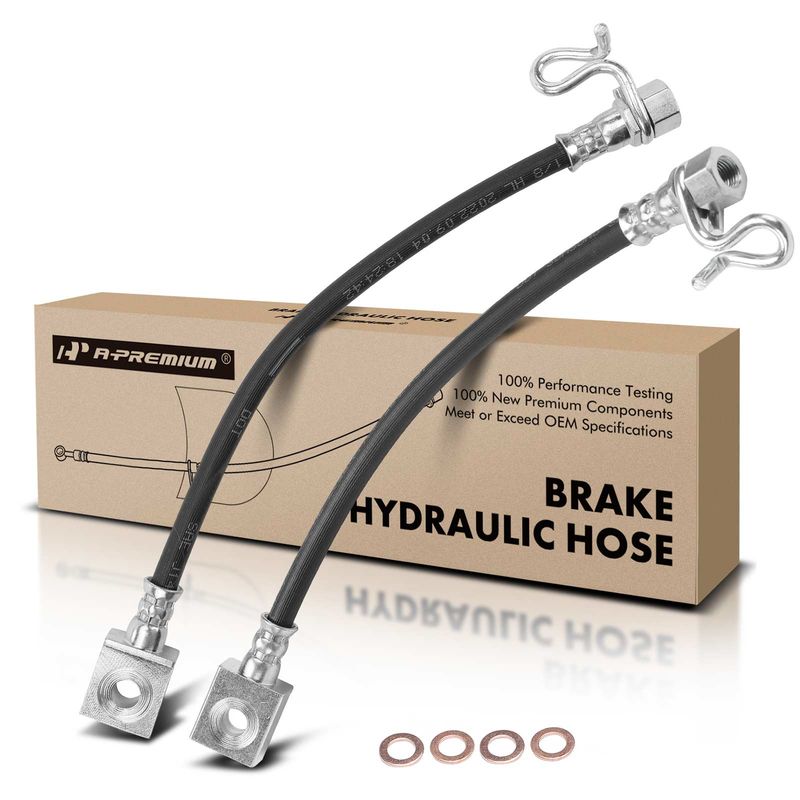 2Pcs Rear Brake Hydraulic Hose for Ford F-150 04-08 Lincoln Mark LT 06-07