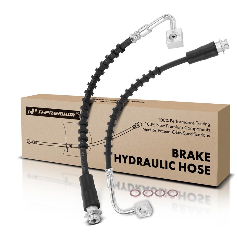 2Pcs Front Brake Hydraulic Hose for Chrysler Town & Country 08-12 Dodge Ram VW