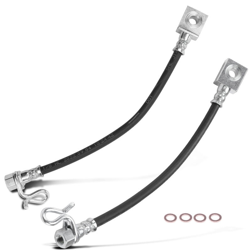 2Pcs Rear Brake Hydraulic Hose for Ford F-150 04-08 Lincoln Mark LT 06-07