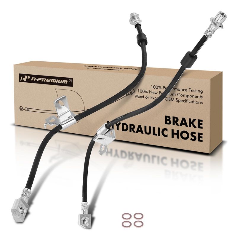 2Pcs Front Brake Hydraulic Hose for Ford F-150 SVT 2010-2011 V8 5.4L 6.2L