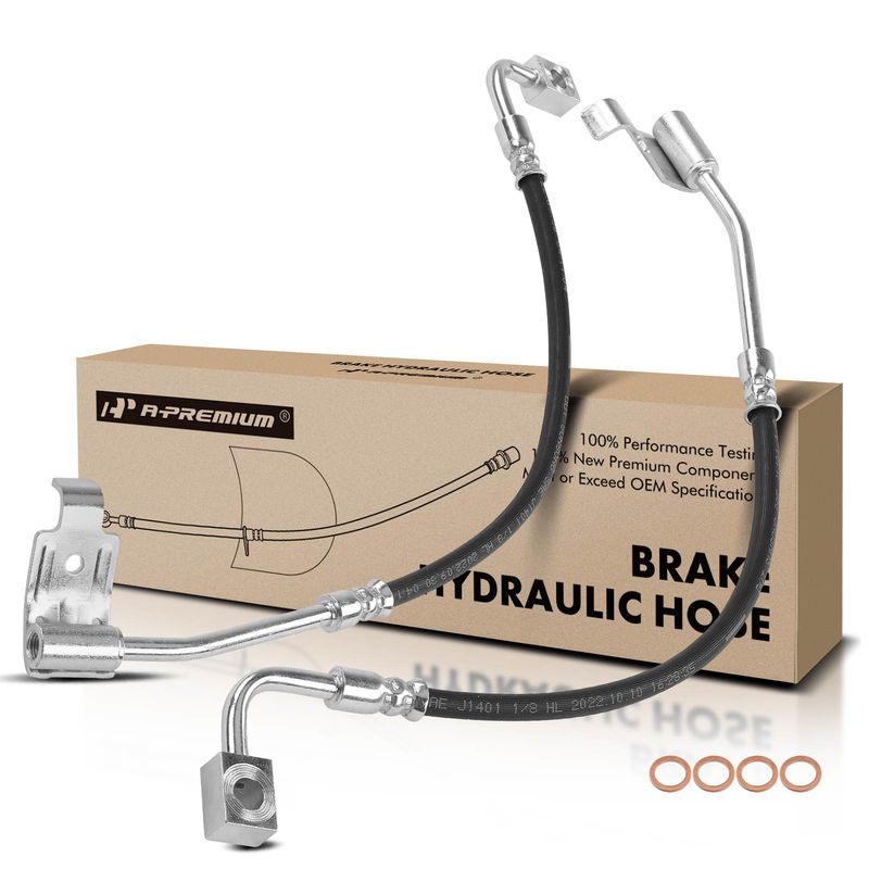 2Pcs Rear Brake Hydraulic Hose for Jeep Wrangler 2008-2012 3.6L 3.8L
