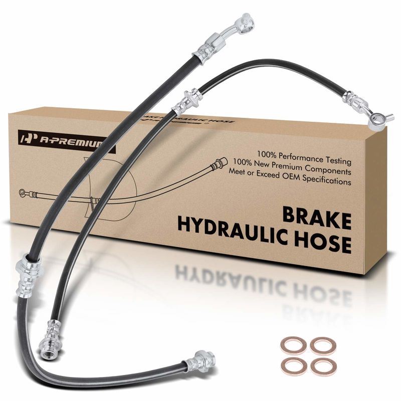 2Pcs Front Brake Hydraulic Hose for Nissan Rogue 08-14 Rogue Select 14-15