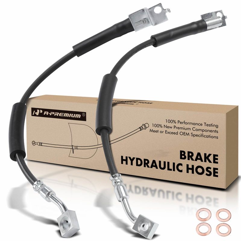 2Pcs Front Brake Hydraulic Hose for Jeep Grand Cherokee 93-98 Wrangler 97-06