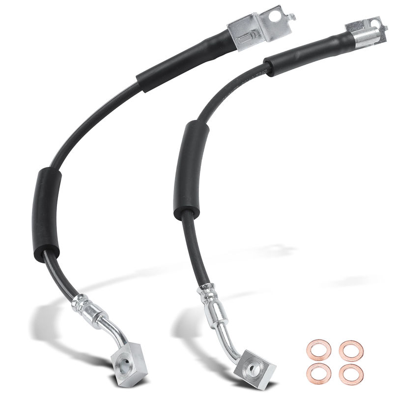 2Pcs Front Brake Hydraulic Hose for Jeep Grand Cherokee 93-98 Wrangler 97-06