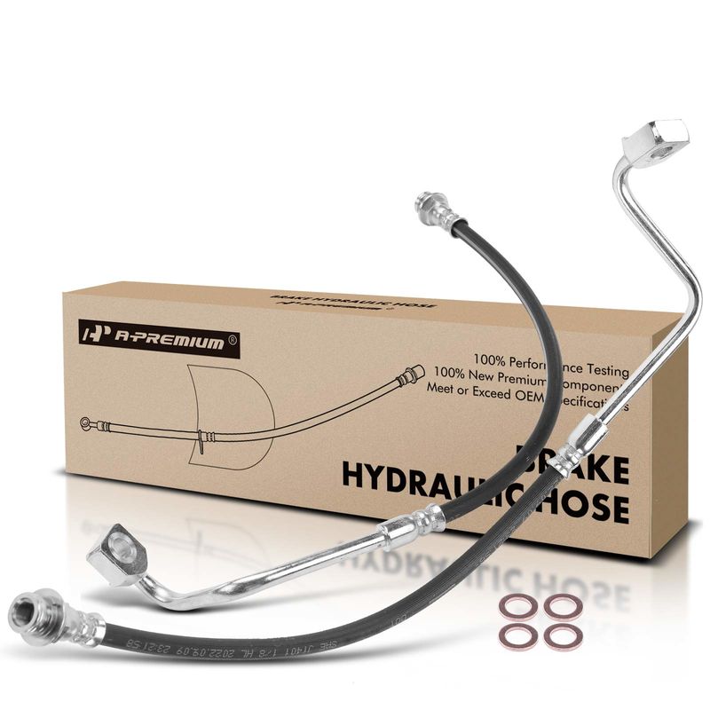 2Pcs Front Brake Hydraulic Hose for Pontiac Grand Prix 2005-2008 5.3L