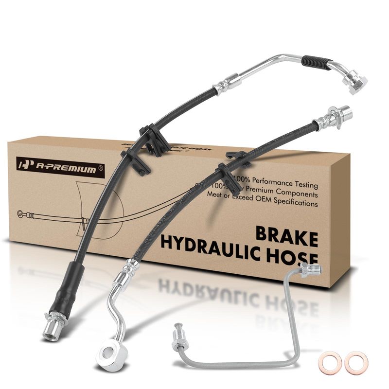 2x Front Passenger Inner & Outer Brake Hydraulic Hose for Ram 2500 2014-2016 3500