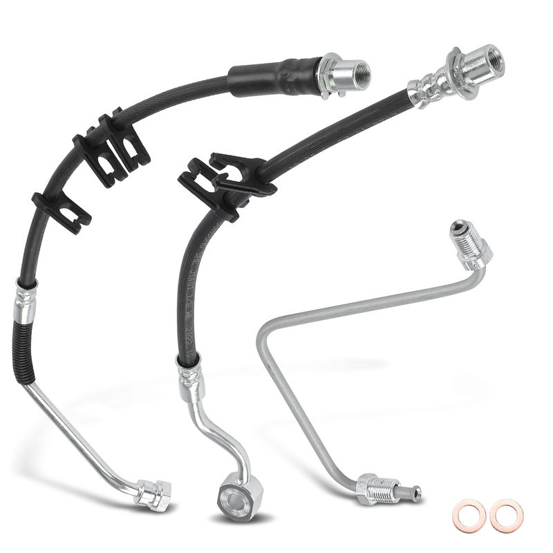 2x Front Driver Inner & Outer Brake Hydraulic Hose for Ram 2500 2014-2016 3500