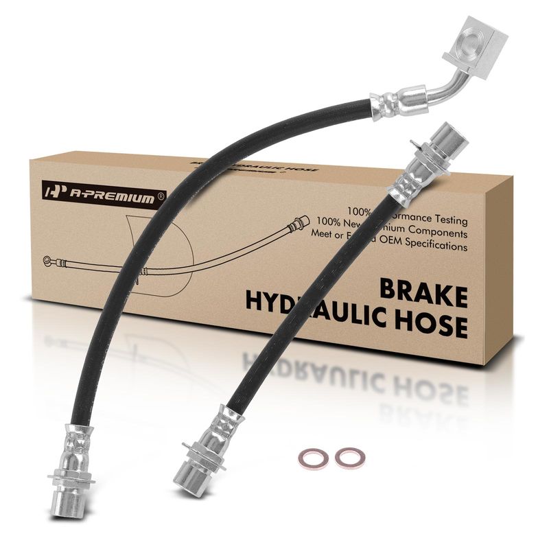 2x Rear Passenger Inner & Outer Brake Hydraulic Hose for Cadillac CTS 1995-1997