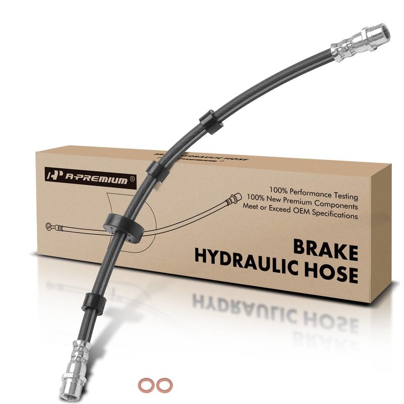 Front Driver Brake Hydraulic Hose for Volkswagen Eurovan 2000-2003 V6 2.8L 375mm