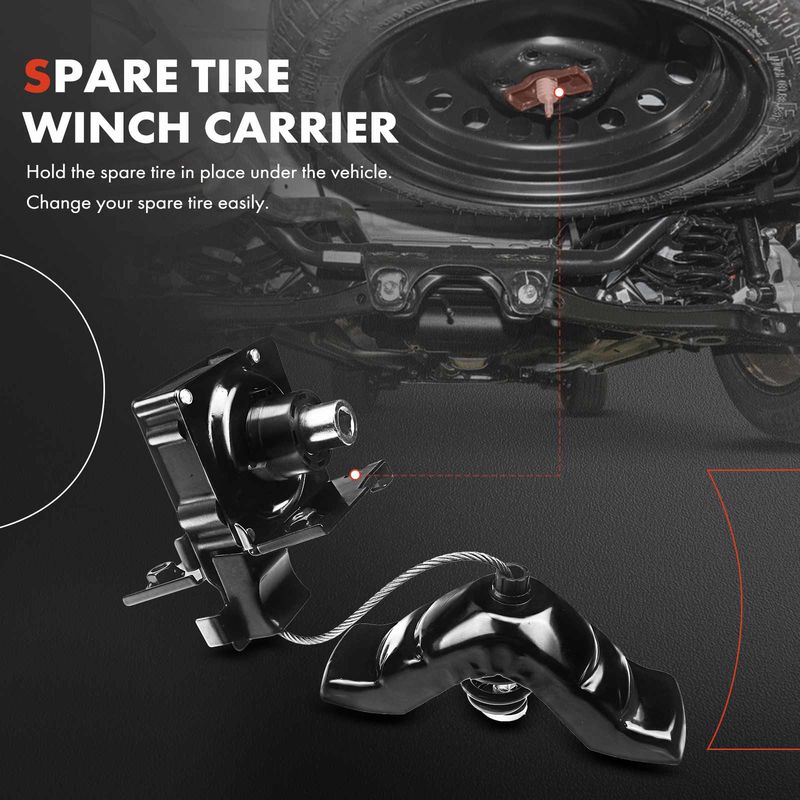 Spare Tire Winch Carrier Hoist for Ford F-150 2004-2014 Lincoln Mark LT Pickup