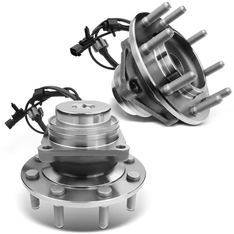 2x Front Wheel Hub Bearing with ABS Sensor for Chevy Express 3500 GMC Savana 4500