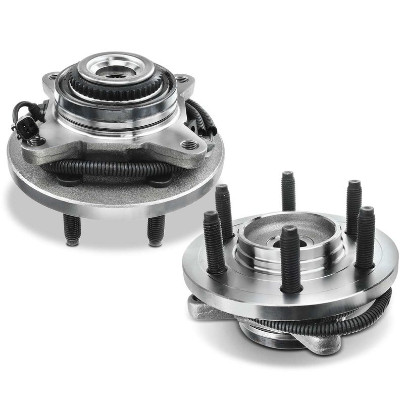 2x Front Wheel Bearing & Hub Assembly with ABS Sensor for Ford F-150 Lincoln 2011-2014 4WD