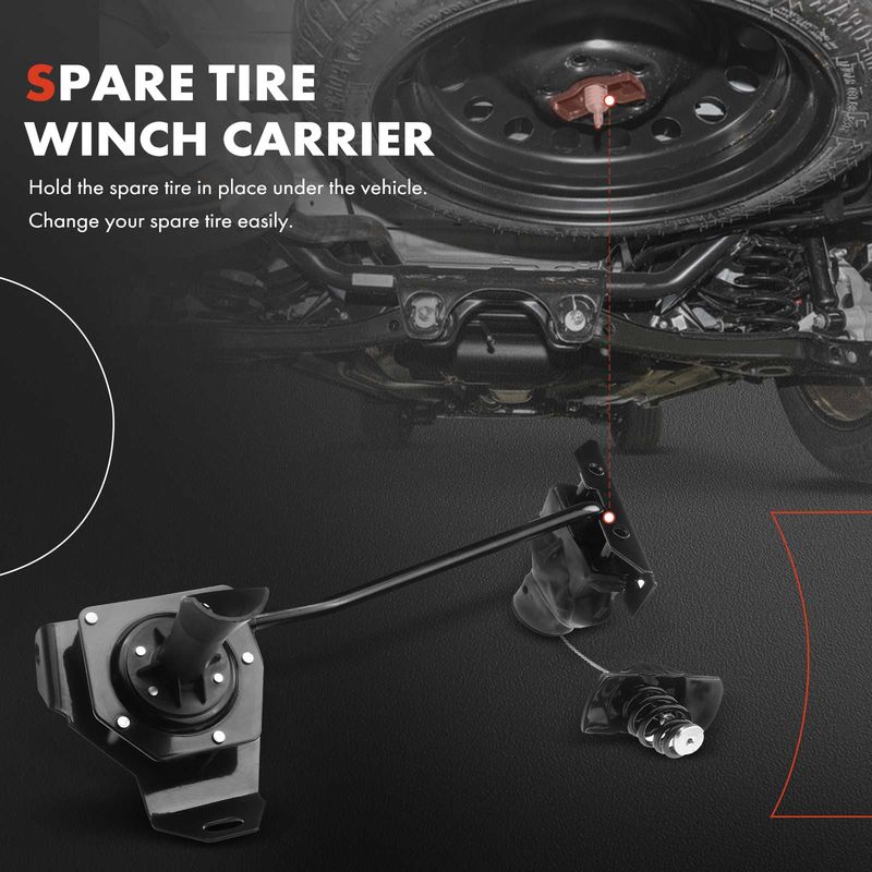 Spare Tire Winch Carrier Hoist for Chevy Trailblazer 02-09 GMC Envoy Buick Saab