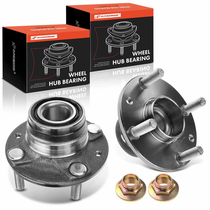 2x Front Wheel Bearing & Hub Assembly for Mazda Miata 1990-2005 Convertible L4 1.6L 1.8L