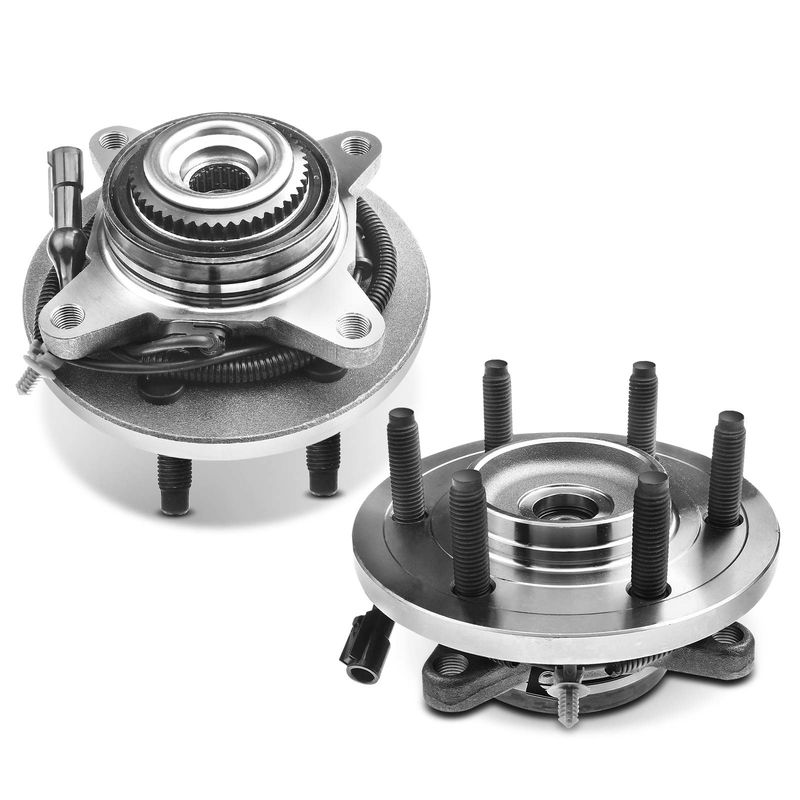 2x Front Wheel Bearing & Hub Assembly with ABS Sensor for Ford F-150 2009-2010 4WD