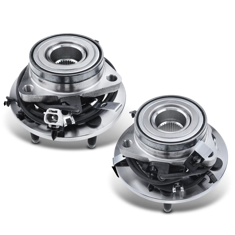 2x Front Wheel Bearing & Hub Assembly with ABS Sensor for Dodge Ram 1500 97-99 Pickup 4WD