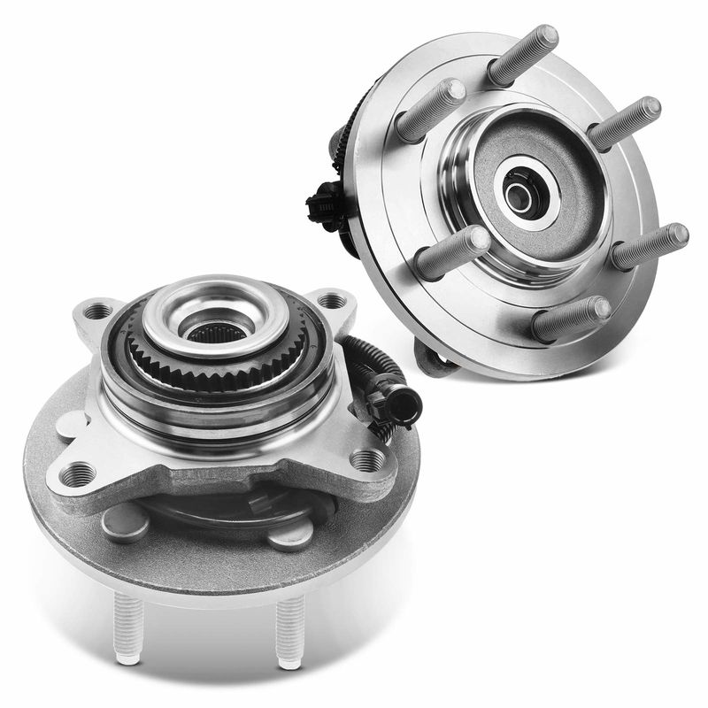 2x Front Wheel Bearing & Hub Assembly with ABS Sensor for Ford F150 F150 Heritage 2004 4WD