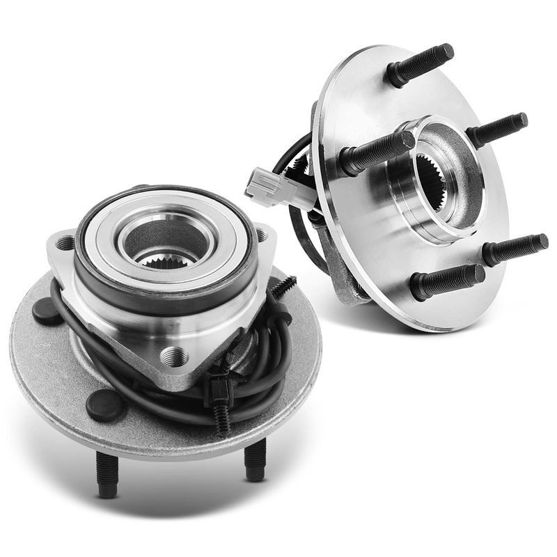 2x Front Wheel Bearing & Hub Assembly with ABS Sensor for Dodge Ram 1500 00-01 4WD