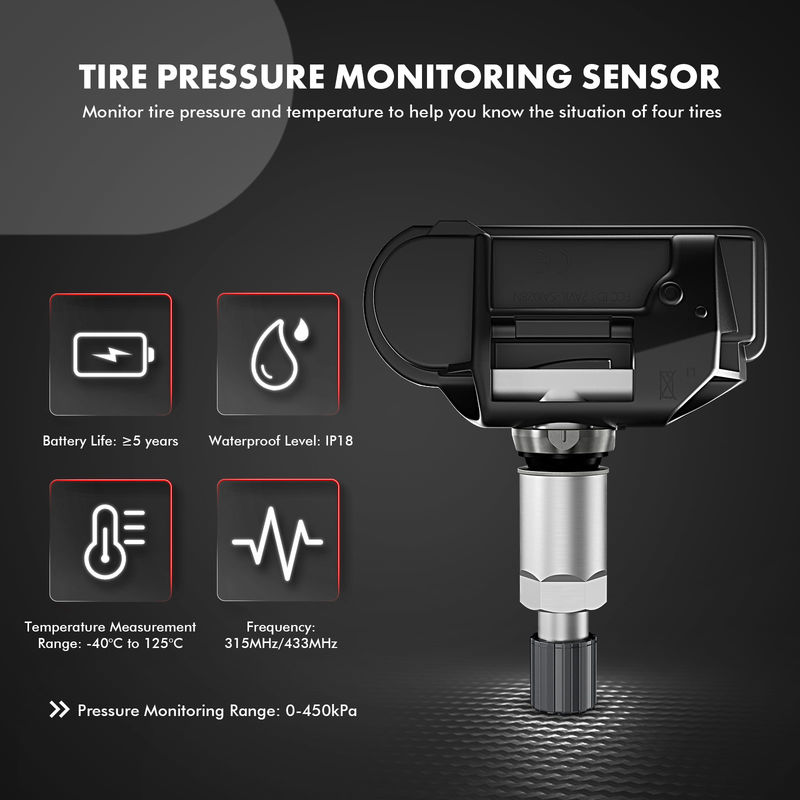 4x Tire Pressure Monitoring Sensor TPMS 433 MHz for Mercedes-Benz C250 E250 E300